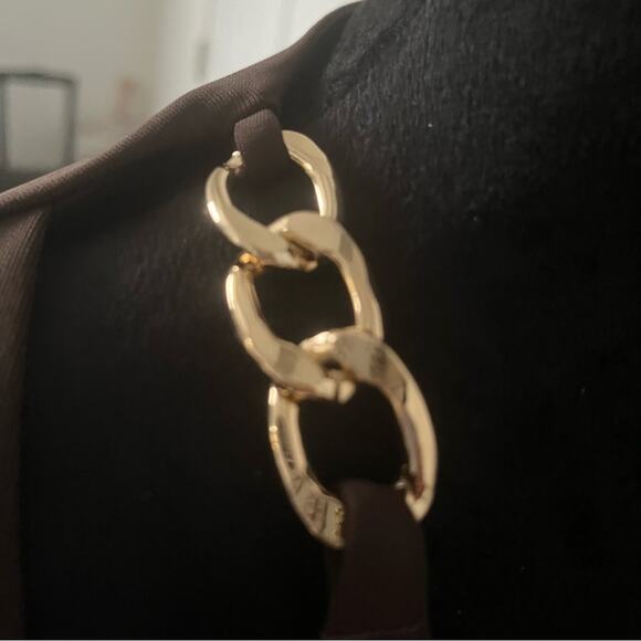 Ralph Lauren Chain-Trim Cutout Jersey Dress Women size 4 - Picture 7 of 11